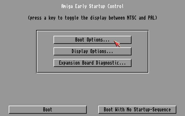 The AmigaOS 3.0/3.1 Boot Menu